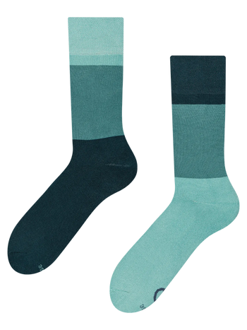 Warme Socken Ozeanblau Dreifarbig