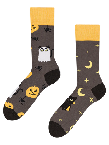 Lustige Socken Halloween-Katze