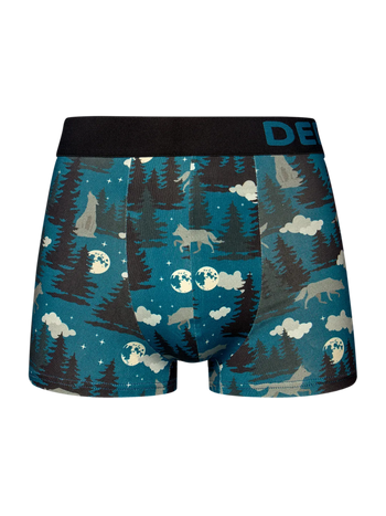 Gekürzte Boxershorts für Männer Wolf und Mond