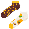 Lustige Knöchelsocken Burger und Pommes Frites