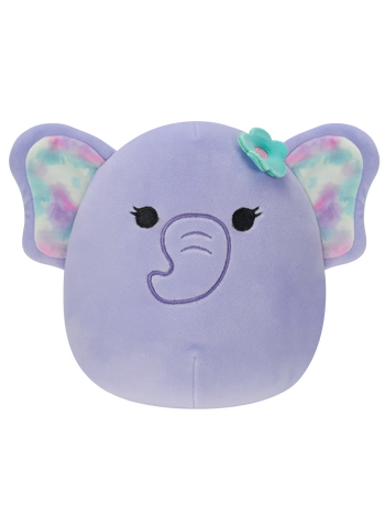 Squishmallows Anjali der lila Elefant mit Blumen-Pin, 20 cm