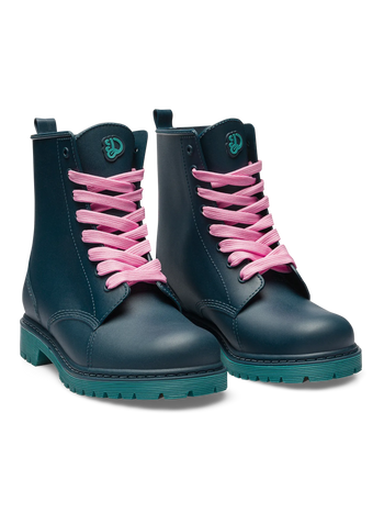 Smaragdblaue Regenstiefel für Frauen