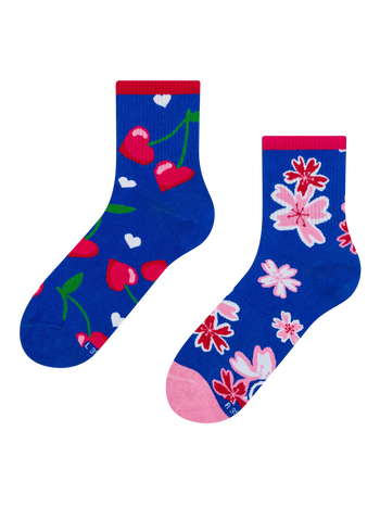 Lustige Crewsocken Kirschenliebe