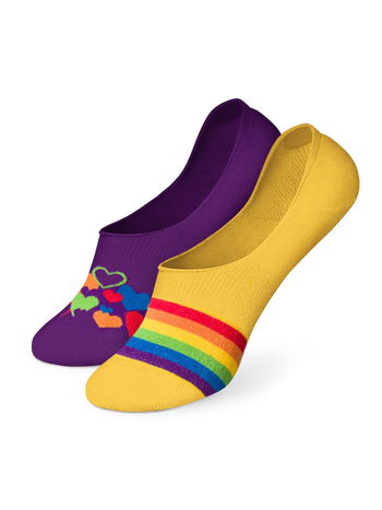 Lustige No-Show-Socken Bunte Liebe
