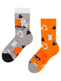 Lustige Kindersocken Müllwagen