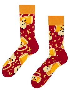 Lustige Socken Bier und Schafe