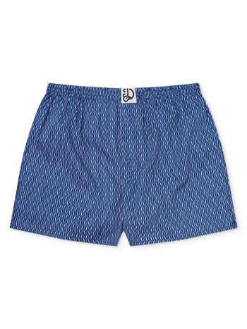 Blau-grau gemusterte Shorts für Männer