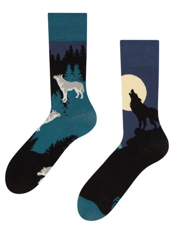 Lustige Socken Mondwolf