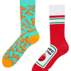 Lustige Socken Pommes mit Ketchup