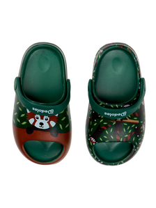 Lustige Baby-Clog-Sandalen mit dicker Sohle Roter Panda