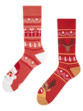 Lustige warme Socken Rentier vom Weihnachtsmann