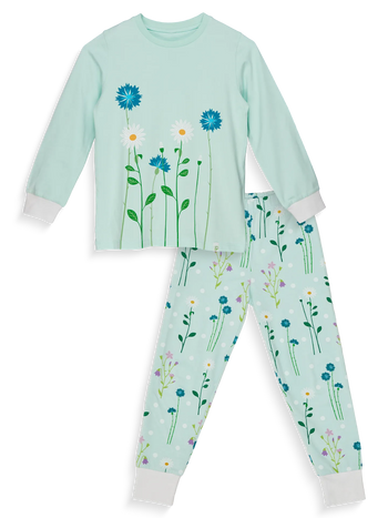 Lustiger Pyjama für Kinder Wiesenblumen