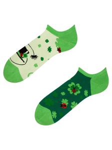 Lustige Sneakersocken Vierblättriger Glücksklee