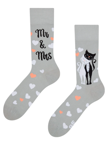 Lustige Socken Hochzeitskatzen