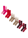 6er-Pack warme Socken – Warme Töne