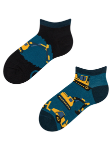 Lustige Knöchelsocken für Kinder Bagger