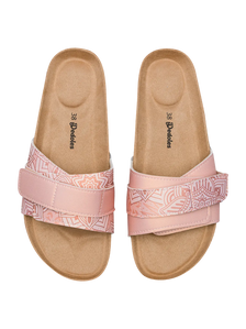 Korkpantoletten für Frauen Beige Mandala