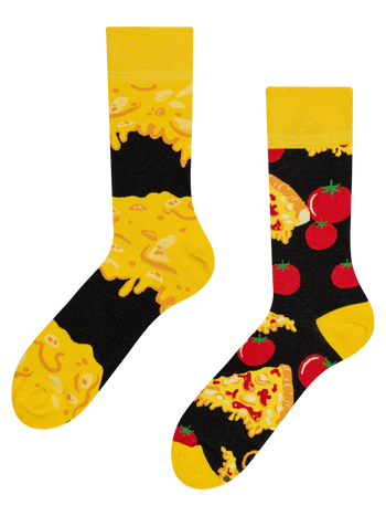 Lustige Socken Käsepizza