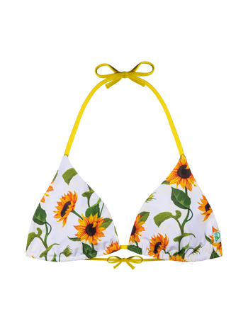 Lustiges Bikinioberteil in Triangelform Sonnige Sonnenblume