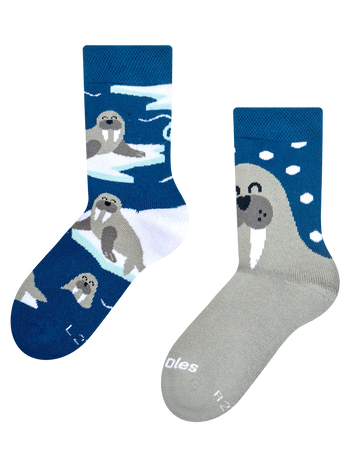 Lustige warme Socken für Kinder Walross