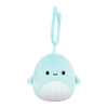 Squishmallows Schlüsselanhänger Shah der Wal mit Regenbogenbauch, 9 cm