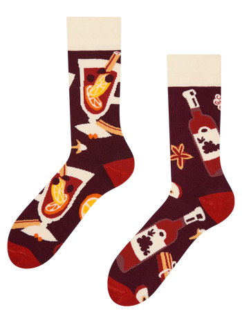 Lustige warme Socken Glühwein