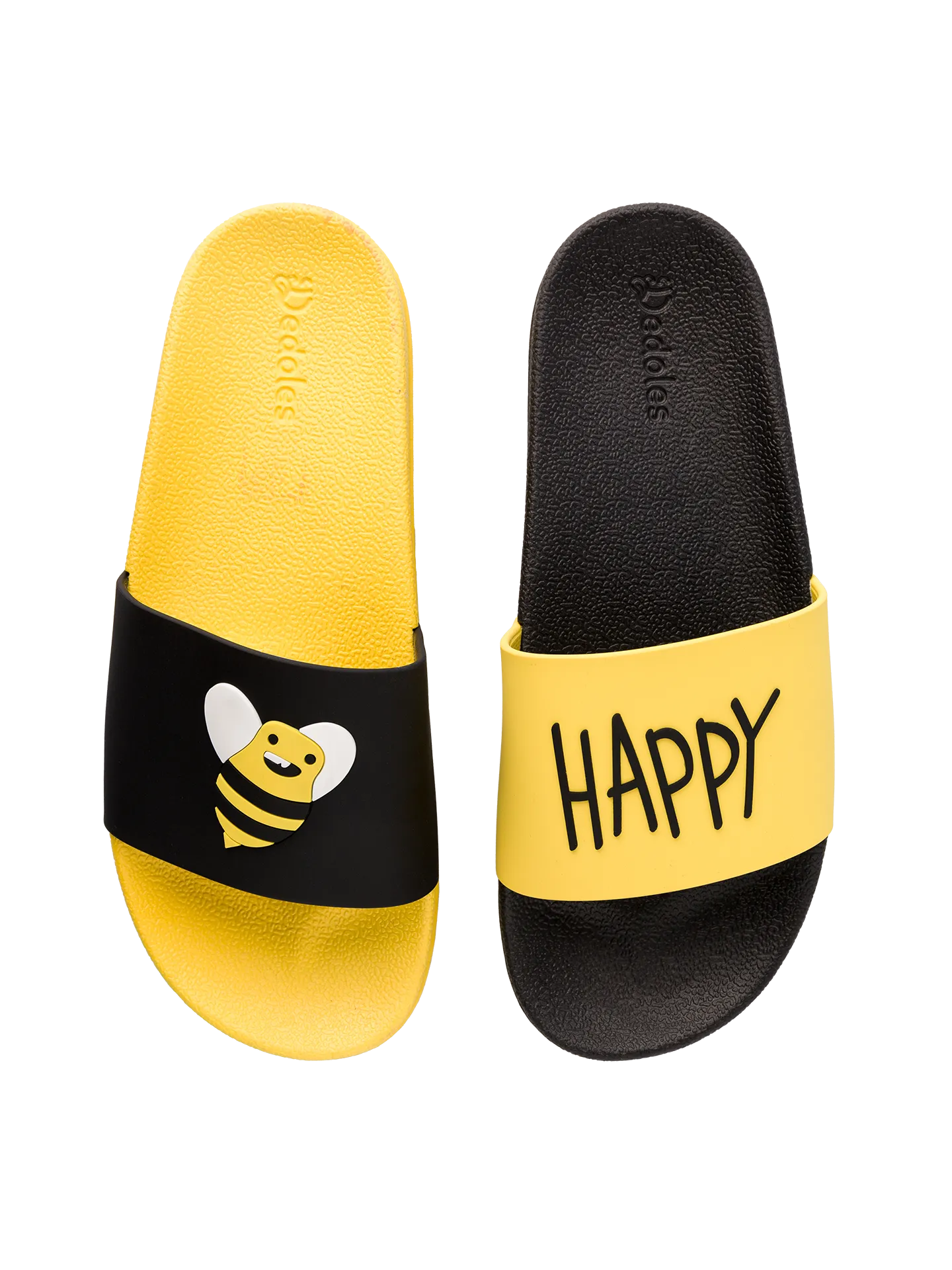 Lustige Pantoletten Be Happy