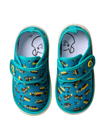 Lustige Hausschuhe für Babys Bagger