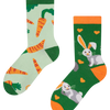 Lustige Kindersocken Kaninchen und Karotte