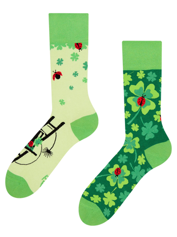 Lustige Socken Vierblättriger Glücksklee