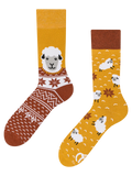 Lustige warme Socken Schaf im Pullover