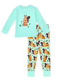 Lustiger Pyjama für Kinder Eichhörnchen im Wald