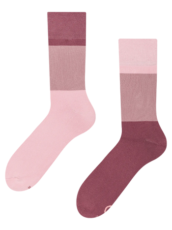 Warme Socken Alte Rose Dreifarbig