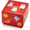Quadratische Geschenkbox Tanzende Hamster