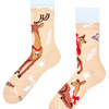 Warme Socken Hirsch und Hirschkuh zu Weihnachten