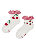 Cutecore-Socken für Mädchen Picknick-Kirschen