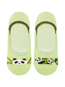 Lustige No-Show-Socken Pandas und Bambus