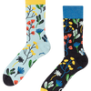 Lustige Socken Aquarell-Blumen