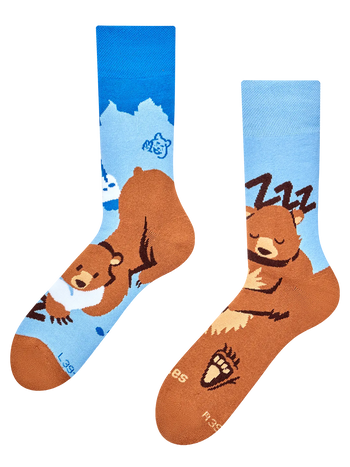 Warme Socken Schlafender Bär