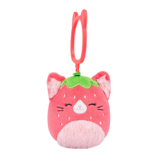 Squishmallows Schlüsselanhänger Olma die Erdbeer-Katze, 9 cm