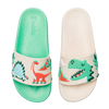 Lustige Pantoletten für Kinder Dino-Skatepark