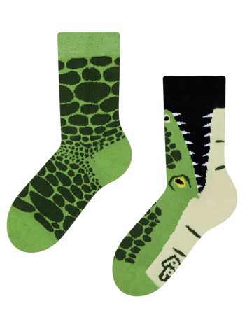 Lustige Kindersocken Krokodil