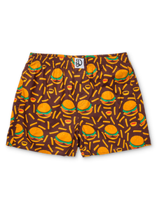 Lustige Shorts für Männer Burger und Pommes Frites