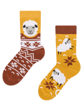 Lustige warme Socken für Kinder Schaf im Pullover