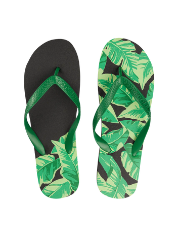 Lustige Flip-Flops Bananenblätter