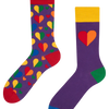 Lustige Socken Regenbogenherzen