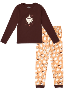 Lustiger Pyjama für Frauen Schläfriger Kaffee