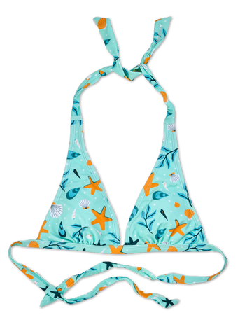 Lustiger Bikinioberteil in Triangelform Muscheln