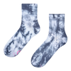 Grau-Blaue Crewsocken mit Tie-Dye-Effekt