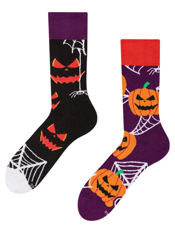 Lustige Socken Gruseliger Kürbis